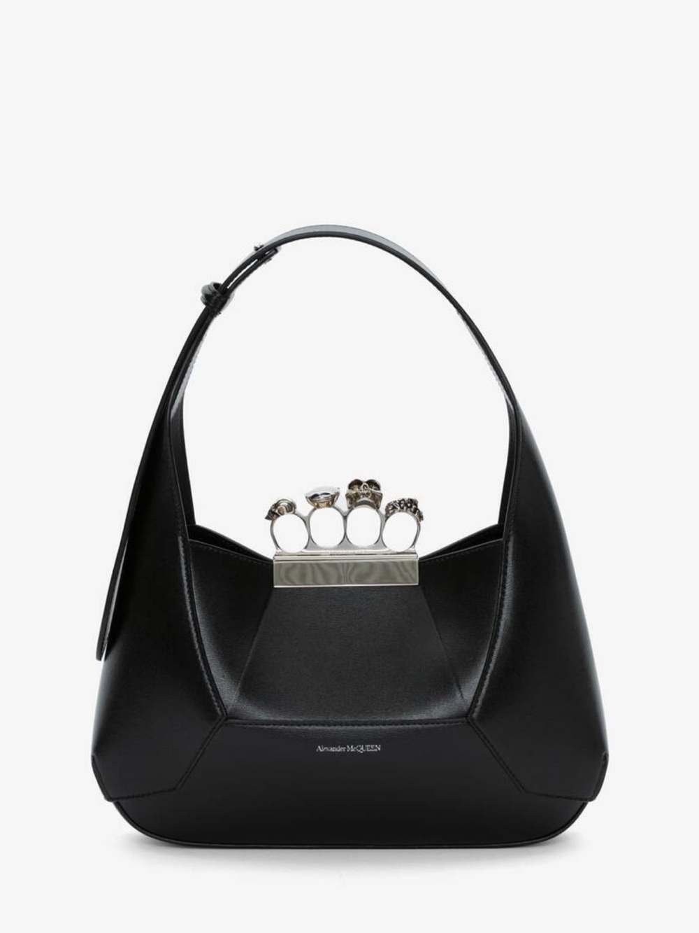 ALEXANDER MCQUEEN ‘The Jewelled Hobo Bag’ in Black - Picture 1 of 12